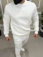 Мъжки спортен комплект в бяло-Удобство и стил за всеки ден - Image 3